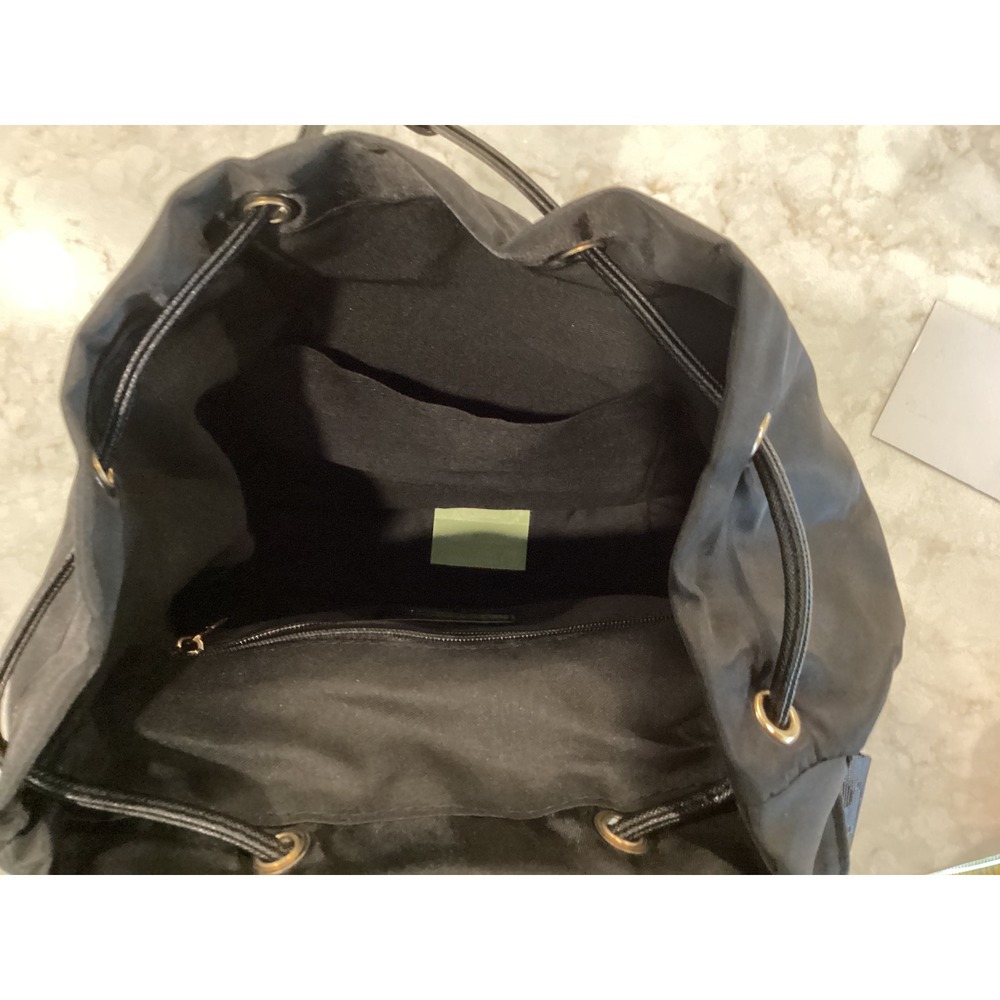 Antik Kraft Nylon Backpack Convertible Straps Gold‎ Accents Small - Picture 11 of 13